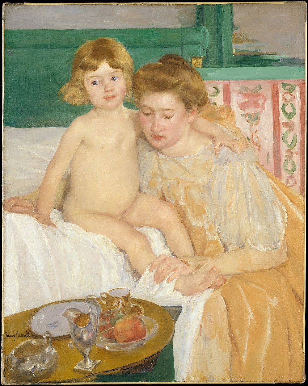 Mãe e Filho (bebé a levantar-se da sua sesta - Mary Cassatt (c. 1899).JPG